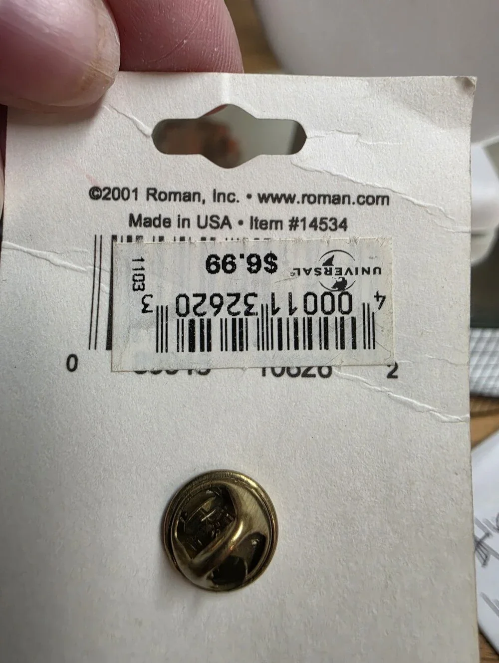 Vintage 2001 Roman Inc Angels  Christmas Pins Set Of 2 New Old Stock